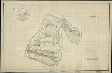 1 vue Langon : plans du cadastre napoléonien. Plan cadastral parcellaire de la commune de Langon