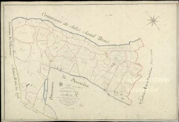 1 vue Langon : plans du cadastre napoléonien. Section A2 dite de Bourdaloue