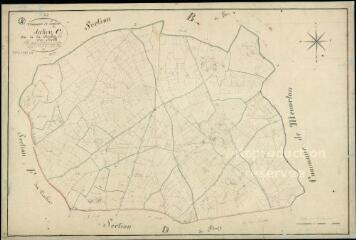 1 vue Langon : plans du cadastre napoléonien. Section C dite de la Boulaie