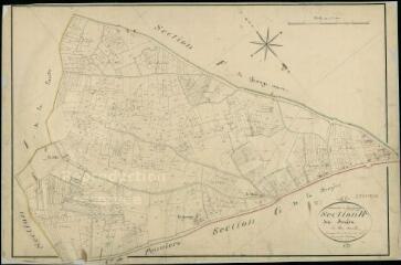 1 vue Lanthenay : plans du cadastre napoléonien. Section H dite des Forêts