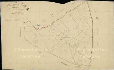 1 vue Lassay : plans du cadastre napoléonien. Section C3 dite de la Brétonnière