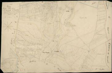 1 vue Lunay : plans du cadastre napoléonien. Section B1 dite du bourg
