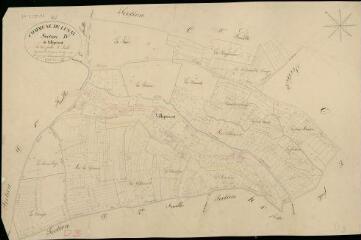 1 vue Lunay : plans du cadastre napoléonien. Section D3 dite de villeprovert