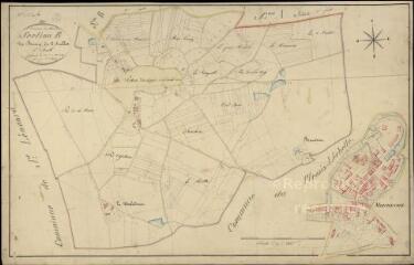 1 vue Marchenoir : plans du cadastre napoléonien. Section B1 dite du bourg
