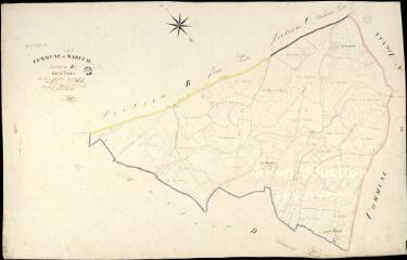 1 vue Mareuil-sur-Cher : plans du cadastre napoléonien. Section D1 dite de linière
