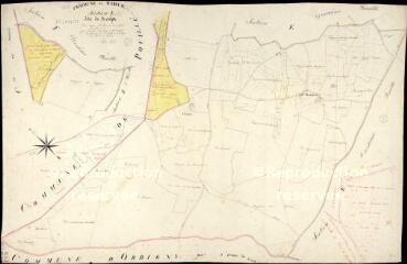 1 vue Mareuil-sur-Cher : plans du cadastre napoléonien. Section E1 dite de basfer