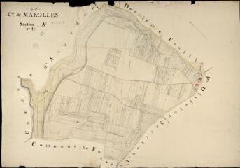 1 vue Marolles : plans du cadastre napoléonien. Section A2