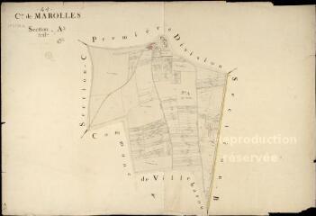 1 vue Marolles : plans du cadastre napoléonien. Section A3