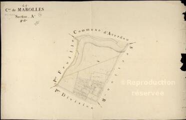 1 vue Marolles : plans du cadastre napoléonien. Section A4