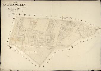 1 vue Marolles : plans du cadastre napoléonien. Section B3