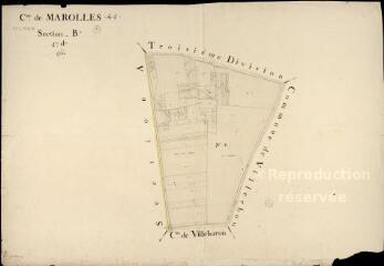1 vue Marolles : plans du cadastre napoléonien. Section B4