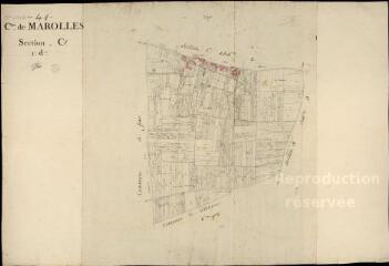 1 vue Marolles : plans du cadastre napoléonien. Section C1