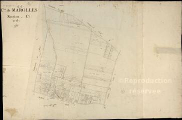 1 vue Marolles : plans du cadastre napoléonien. Section C2