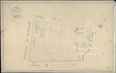 1 vue Maslives : plans du cadastre napoléonien. Section A2 dite de lucuelle