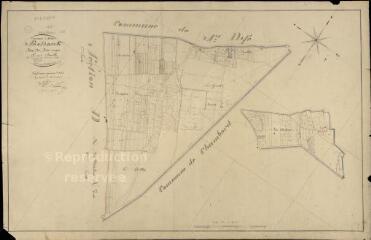 1 vue Maslives : plans du cadastre napoléonien. Section E dite du bois maçon