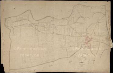 1 vue Maves : plans du cadastre napoléonien. Section D dite du bourg