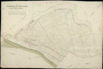 1 vue Mazangé : plans du cadastre napoléonien. Section M dite de riverse
