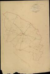 1 vue Membrolles : plans du cadastre napoléonien. Tableau d'assemblage