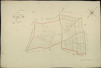 1 vue Mer : plans du cadastre napoléonien. Section B dite de vilchenil