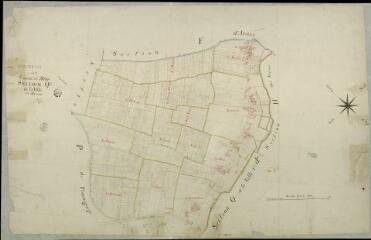 1 vue Mer : plans du cadastre napoléonien. Section Q2 dite de la ville