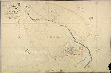 1 vue Mesland : plans du cadastre napoléonien. Section C2 dite du bourg