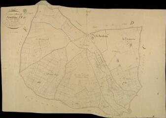 1 vue Mesland : plans du cadastre napoléonien. Section D1 dite de la perdière