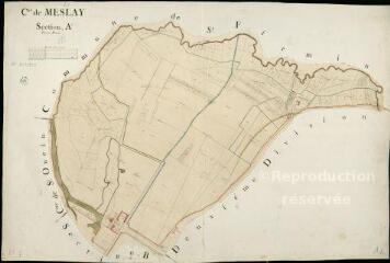 1 vue Meslay : plans du cadastre napoléonien. Section A1