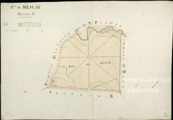 1 vue Meslay : plans du cadastre napoléonien. Section A2