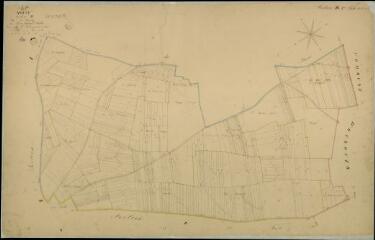 1 vue Moisy : plans du cadastre napoléonien. Section B1 dite du bourg