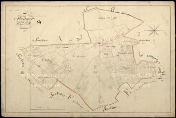 1 vue Mont-Près-Chambord : plans du cadastre napoléonien. Section C1 dite du bourg