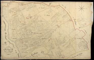 1 vue Mont-Près-Chambord : plans du cadastre napoléonien. Section E dite chancelée