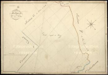 1 vue Mont-Près-Chambord : plans du cadastre napoléonien. Section G1 dite de clénord