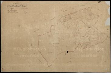1 vue Monthou-sur-Bièvre : plans du cadastre napoléonien. Section H dite de la poulinière