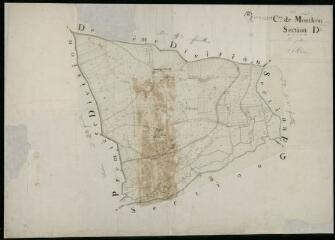 1 vue Monthou-sur-Cher : plans du cadastre napoléonien. Section D3