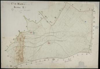 1 vue Monthou-sur-Cher : plans du cadastre napoléonien. Section E2