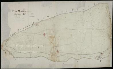 1 vue Monthou-sur-Cher : plans du cadastre napoléonien. Section E3