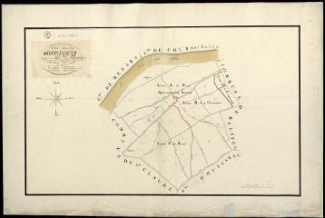 1 vue Montlivault : plans du cadastre napoléonien. Tableau d'assemblage