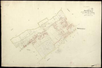1 vue Montlivault : plans du cadastre napoléonien. Section A4 dite du bourg