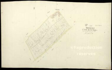 1 vue Montlivault : plans du cadastre napoléonien. Section A5 dite des champs-trouba