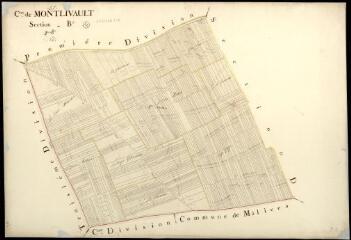 1 vue Montlivault : plans du cadastre napoléonien. Section B2