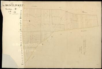 1 vue Montlivault : plans du cadastre napoléonien. Section B4