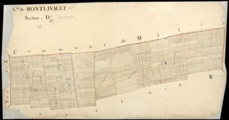 1 vue Montlivault : plans du cadastre napoléonien. Section D1