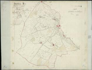 1 vue Montrieux : plans du cadastre napoléonien. Section B2