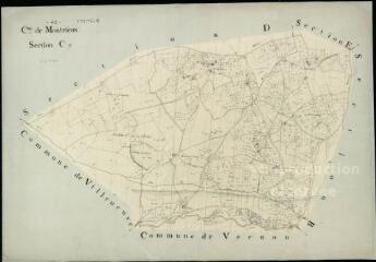 1 vue Montrieux : plans du cadastre napoléonien. Section C