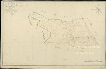 1 vue Montrouveau : plans du cadastre napoléonien. Section A2 dite du port gandon