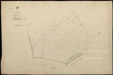1 vue Mulsans : plans du cadastre napoléonien. Section A2 dite de bonpuits