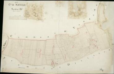 1 vue Naveil : plans du cadastre napoléonien. Section H2