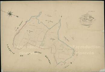 1 vue Nouan-le-Fuselier : plans du cadastre napoléonien. Section A1 dite du Bourg