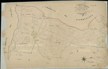 1 vue Nouan-le-Fuselier : plans du cadastre napoléonien. Section A2 dite du Bourg