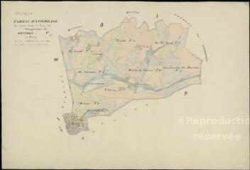 1 vue Nouan-le-Fuselier : plans du cadastre napoléonien. Tableau d'assemblage de la section C dite du Bourg